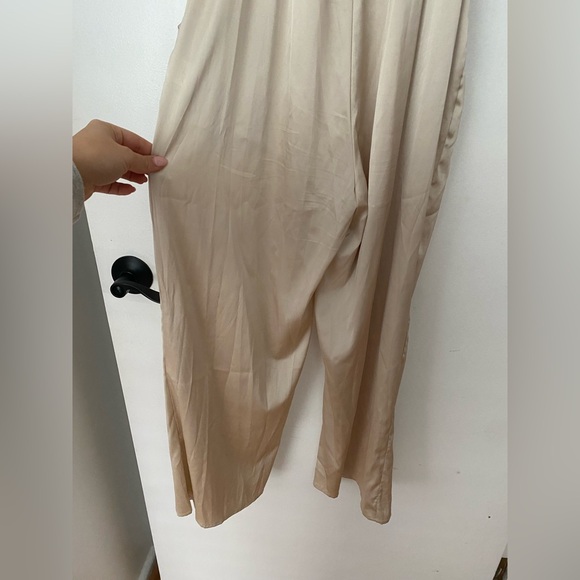 Kittenish - Champagne Silky Cowl Neck Jumpsuit - Picture 11 of 15